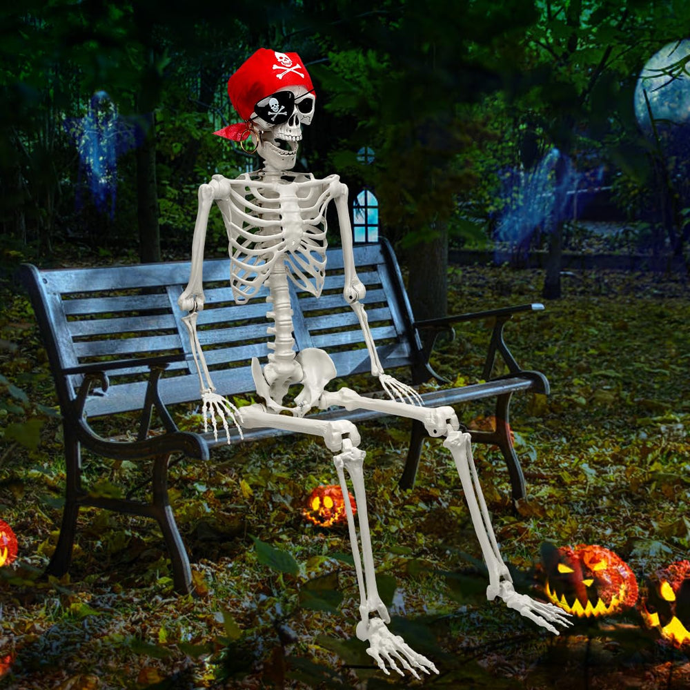MyoGrip skeleton front view showing life-size realism and easy decor placement