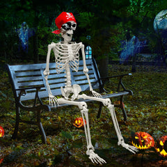 MyoGrip skeleton front view showing life-size realism and easy decor placement