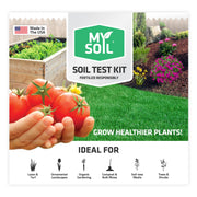 MySoil front packaging showing kit contents and confidence
