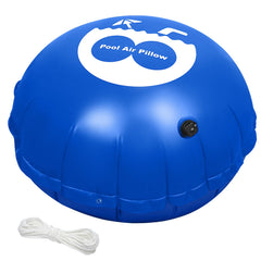 mysoler front view showing 4x4 ft pillow protecting pool cover
