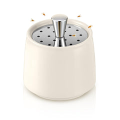 Mysora ceramic fruit fly trap front view, elegant look and discreet protection