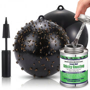 Mysora front view of two boxed fly trap balls showing kit contents and branding benefits