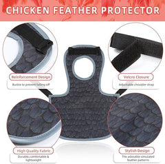 MYWSN saddle on hen in coop demonstrating comfort and mobility benefit