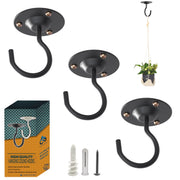 NACETURE front view of ceiling hooks showing sleek finish and mounting holes