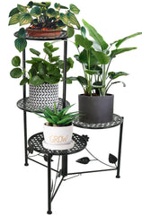 NAKUPE front view of 4-tier plant stand showing tidy vertical display and space saving