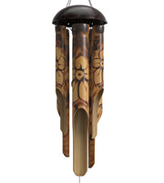 Nalulu front view showing floral burned design and calming rustic look