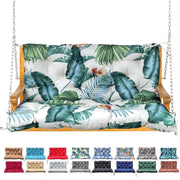 NANGELRN front view cushion on porch swing showing tropical print and comfort