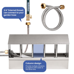NAOEDEAH braided hose and fittings showing easy garden-hose connection