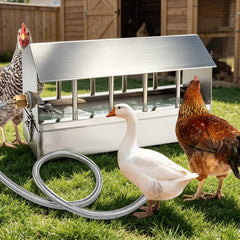 NAOEDEAH front view stainless waterer showing durable design and easy refill