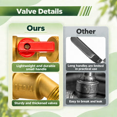 Napredak spigot installed on exterior wall showing outdoor hose hookup convenience