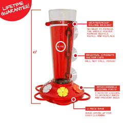 Nature Anywhere feeder lifted from frame showing easy refill without removing mount