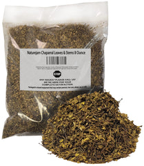 Naturejam front packaging showing 8 oz bulk chaparral and clear labeling benefit: clear sourcing