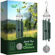 Nature's Melody front view of Aureole Tunes wind chime showcasing full assembly and balance