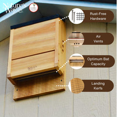 Nature's Way landing kerfs detail aiding bat entry and safe ascent