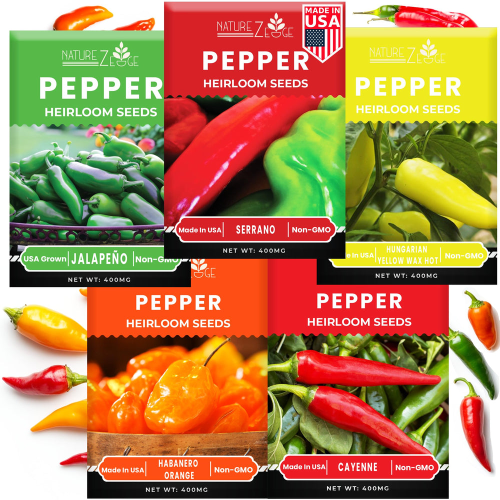 NatureZ Edge front packaging showing five pepper varieties and benefits