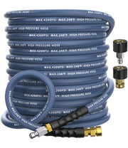 NAVOHEVEN front packaging showing hose ready to install, quick setup benefit