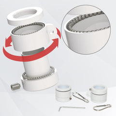 NELXINJO close-up of bearing ring showing smooth 360-degree rotation benefit