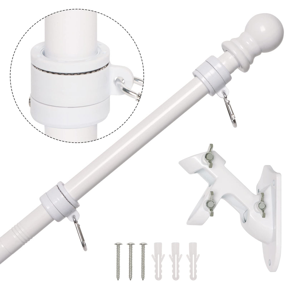 NELXINJO front-mounted flag pole showing clean curb appeal and stability