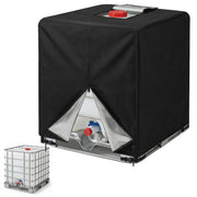 NEVERLAND front view on a 275 gallon IBC tote showing full coverage and weather protection