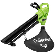 NEWBULIG front view with collection bag showing compact design and contained cleanup