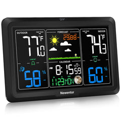 Newentor front display showing time and temperature, clear large numbers for quick reading