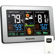 Newentor front display showing temperature and humidity for quick monitoring