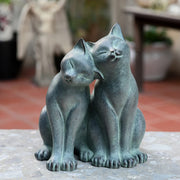 Newman House Studio front view of kitten couple statue showing charming duo and curb appeal