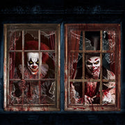 Newwiee front view curtain showing blood clown for dramatic curb appeal