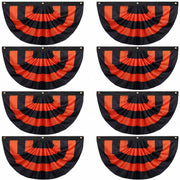 Newwiee front view of black and orange flags showing festive curb appeal