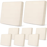 Newwiee front view of light beige cushion covers shows tidy tailored look and protection