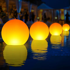 Niceput front view packaged globes showing four floaters and benefit of complete set