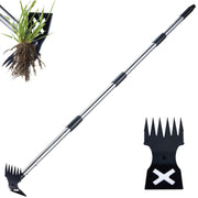 NICOFPHY front view of assembled weed puller showing dual-head benefit