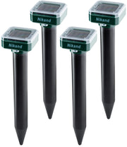 NIKAND solar stake front view showing compact design and easy setup benefit