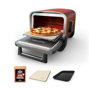 Ninja woodfire front view showing oven and compact footprint for outdoor kitchens