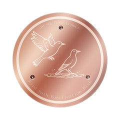 NOKOXIN copper disk front view showing slim profile and natural finish, longer cleaner water
