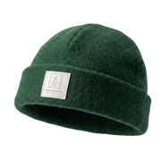 Northwood Sauna front view of spruce green beanie showing clean fit and style benefit