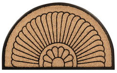 Notrax front view half-circle door mat showing warm natural entry appeal