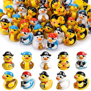 Novabright front view of 100-piece pirate duck pack showing vibrant designs and bulk value