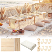 Novabright front view low picnic table showing stable design and visual appeal