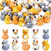Novabright front view of packed 100-piece cat-duck set showing variety and storage benefit