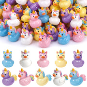 Novabright front view of colorful mini unicorn ducks adding cheer