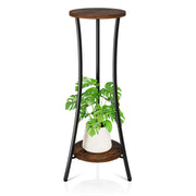 NQW 2-tier plant stand front view showing compact corner saving
