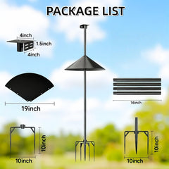 NSYOOMH 19-inch baffle close-up showing wide barrier, helps block squirrels effectively