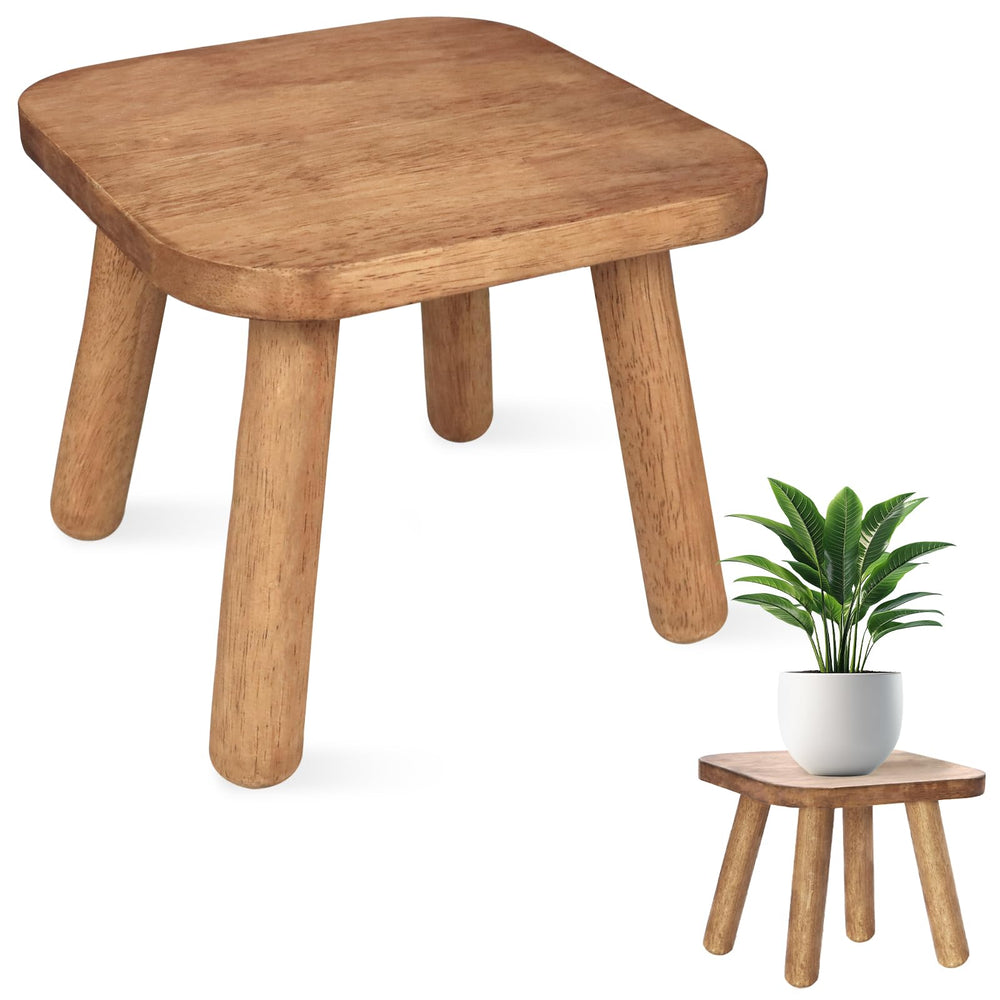 NtrlQidu front view showing compact wooden stool and clean finish for versatile use