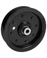 NTSUMI idler pulley front view showing durable metal construction and improved belt control