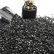 NUPICK bag front view showing 12lb black river rocks and product benefit
