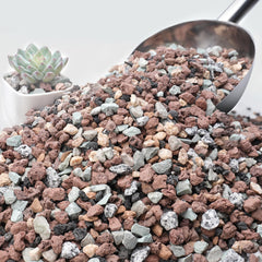 NUPICK front of bag showing 20lb mixed lava rocks and product label benefit