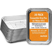 NUPICK front view of 30-pack drip pans showing packaging and quantity benefit
