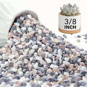 NUPICK front packaging showing 3 lbs bag of decorative pebbles, clear labeling and natural look