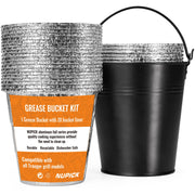 NUPICK galvanized grease bucket front view showing durable weatherproof finish and protection